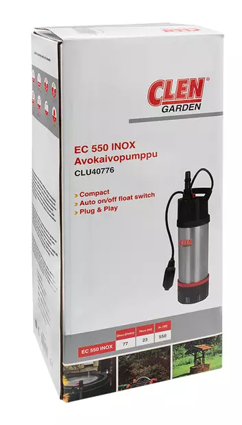 CLEN GARDEN EC 550 INOX Avokaivopumppu - Clen vesipumput ja vesiautomaatit - 15614 - 2